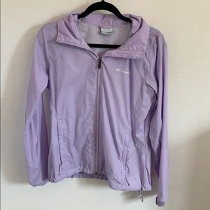 NWOT Columbia lavender rain jacket